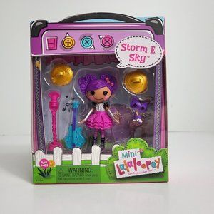 Mini Lalaloopsy Figure Doll Storm E. Sky 3" Accessories Rocking Rebel Cat New